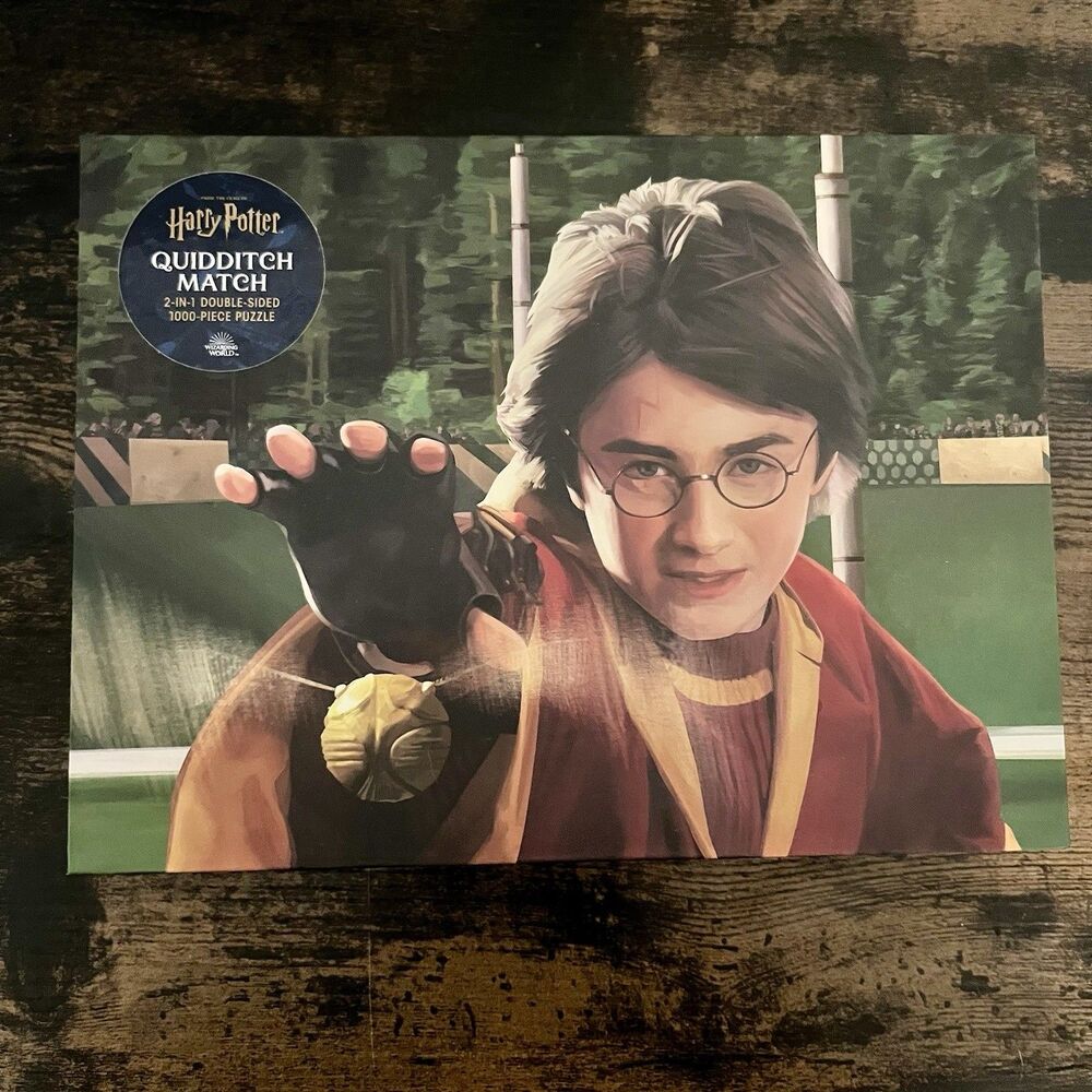 Harry Potter Quidditch Match 2-in-1 Double-Sided 1000-Piece Puzzle NEW Sealed